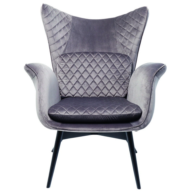 Кресло Gray Velvet Throne Серый Кресло Gray Velvet Throne Серый в Твери | Loft Concept