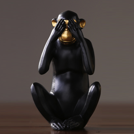 Статуэтка Monkey dont see Черный Статуэтка Monkey dont see Черный в Твери | Loft Concept