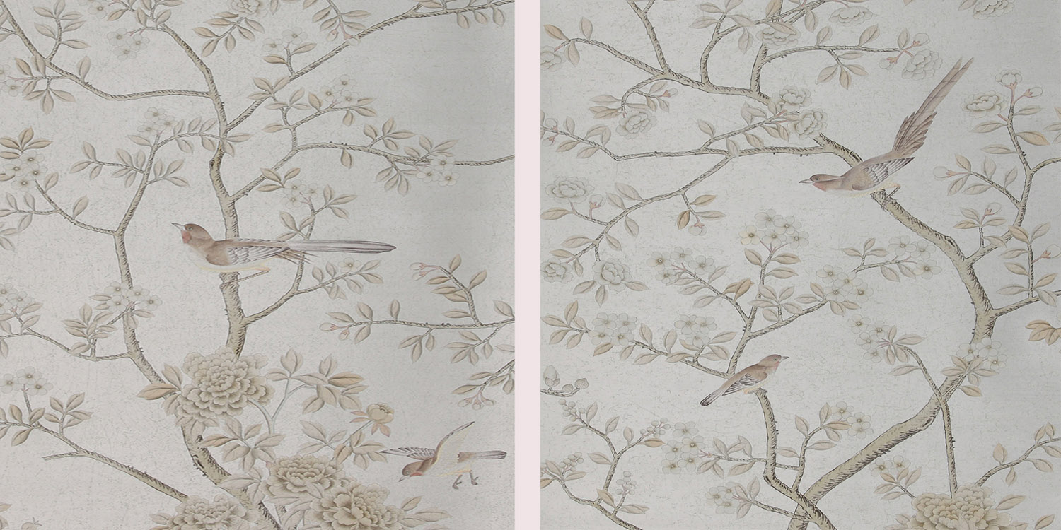 Обои ручная роспись Earlham Silver Metallic - фото №1