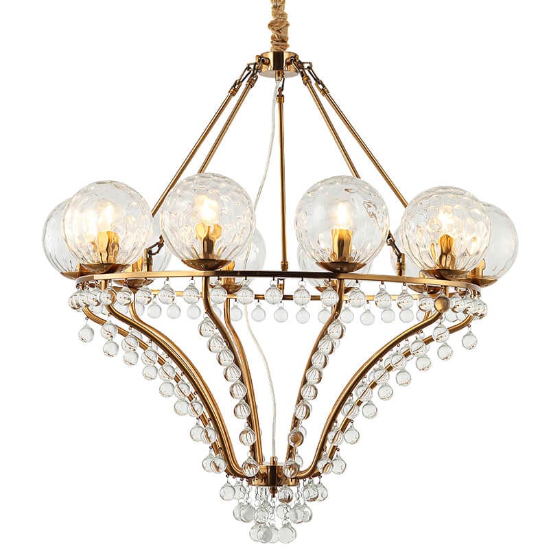 Люстра Melaine Chandelier gold Золотой Прозрачный (Transparent) Люстра Melaine Chandelier gold Золотой Прозрачный (Transparent) в Твери | Loft Concept