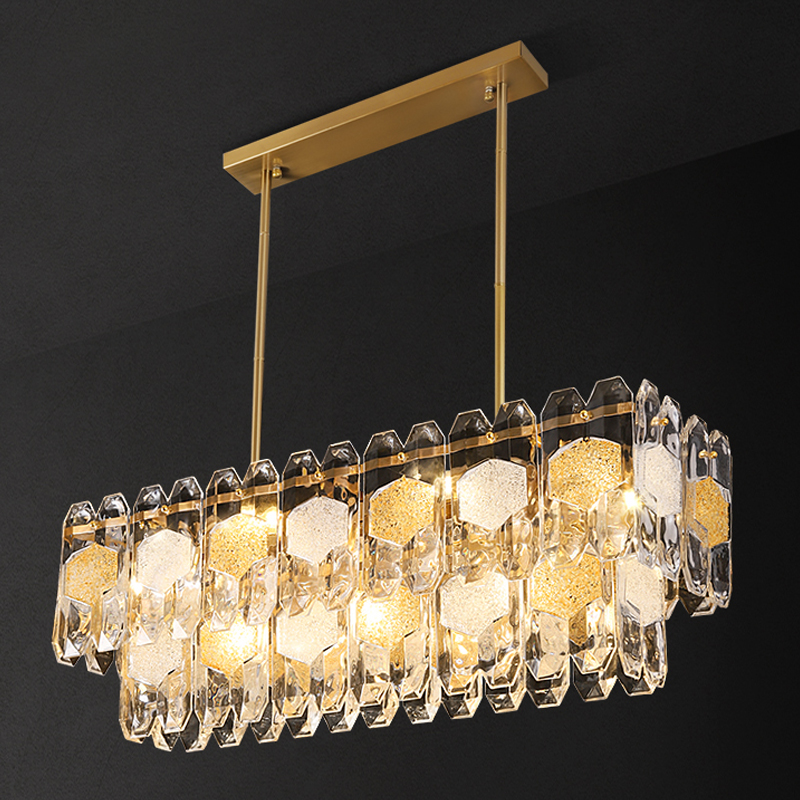 Люстра Oswalda Linear Chandelier Золотой Люстра Oswalda Linear Chandelier Золотой в Твери | Loft Concept