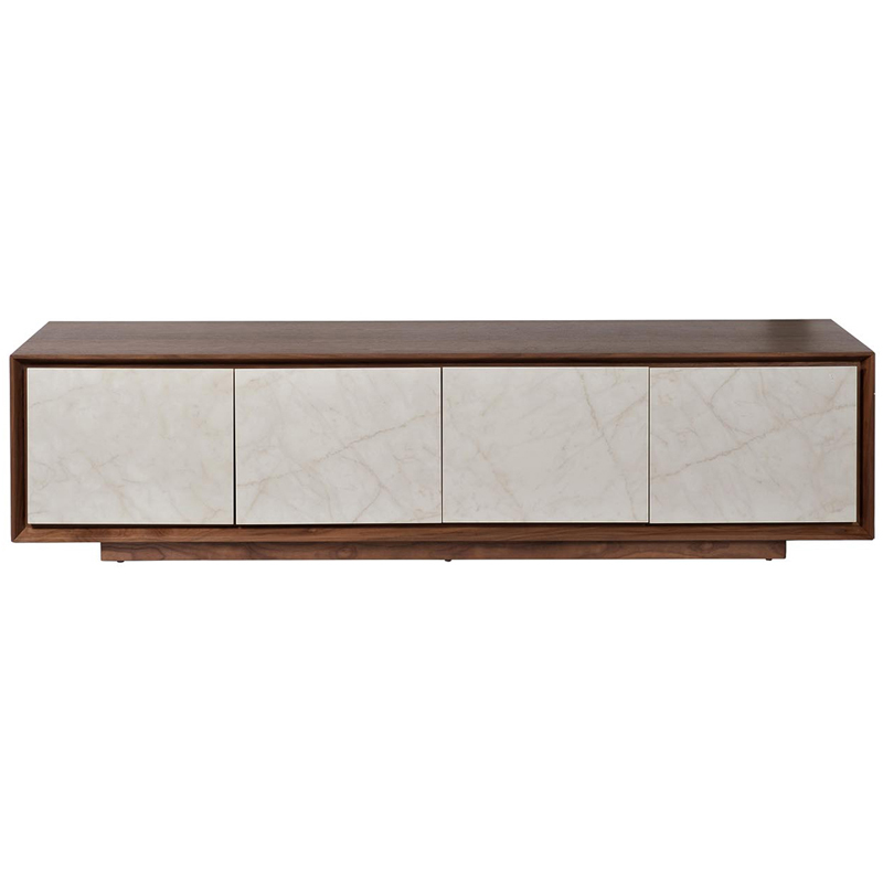 TV-тумба с керамическим фасадом Chavez TV Stand Орех Бежевый TV-тумба с керамическим фасадом Chavez TV Stand Орех Бежевый в Твери | Loft Concept