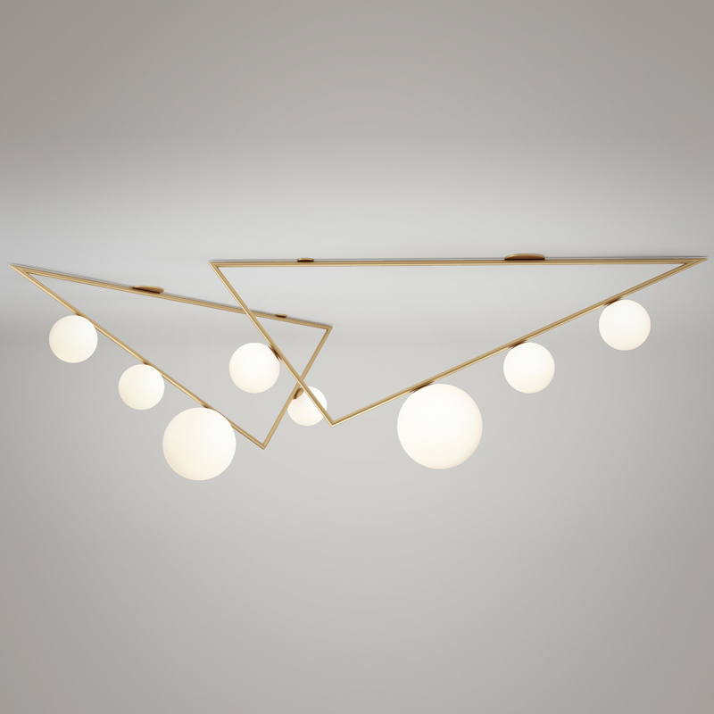 Потолочный светильник Atelier Areti Girlande Ceiling Triangle Золотой Белый Потолочный светильник Atelier Areti Girlande Ceiling Triangle Золотой Белый в Твери | Loft Concept