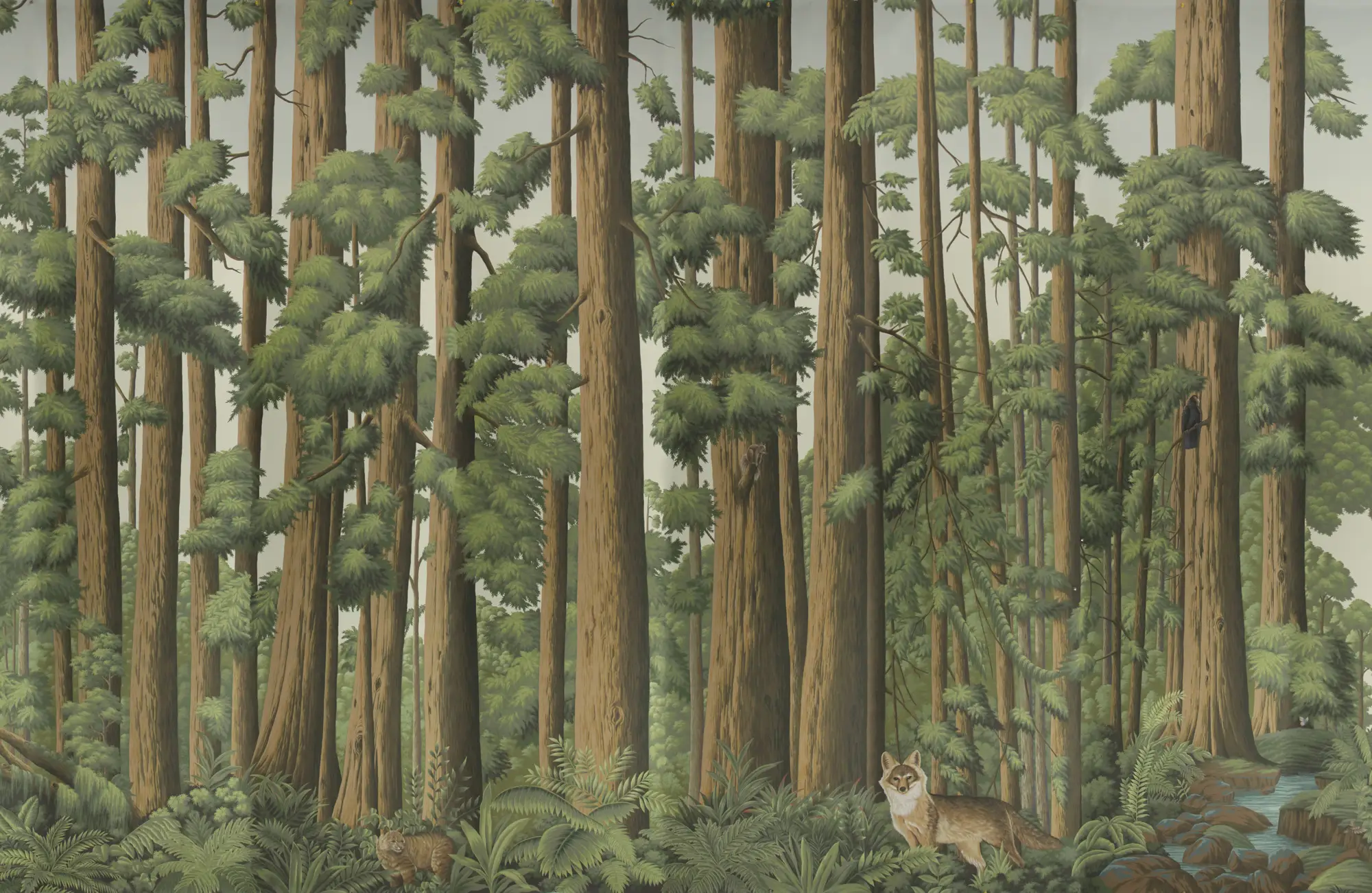 Обои ручная роспись Redwoods Colourway SC-281 on scenic paper Обои ручная роспись Redwoods Colourway SC-281 on scenic paper - постер Loft-Concept в Твери
