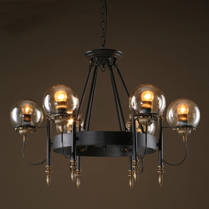 Люстра Globe Trenger Chandelier 6 Черный Люстра Globe Trenger Chandelier 6 Черный в Твери | Loft Concept