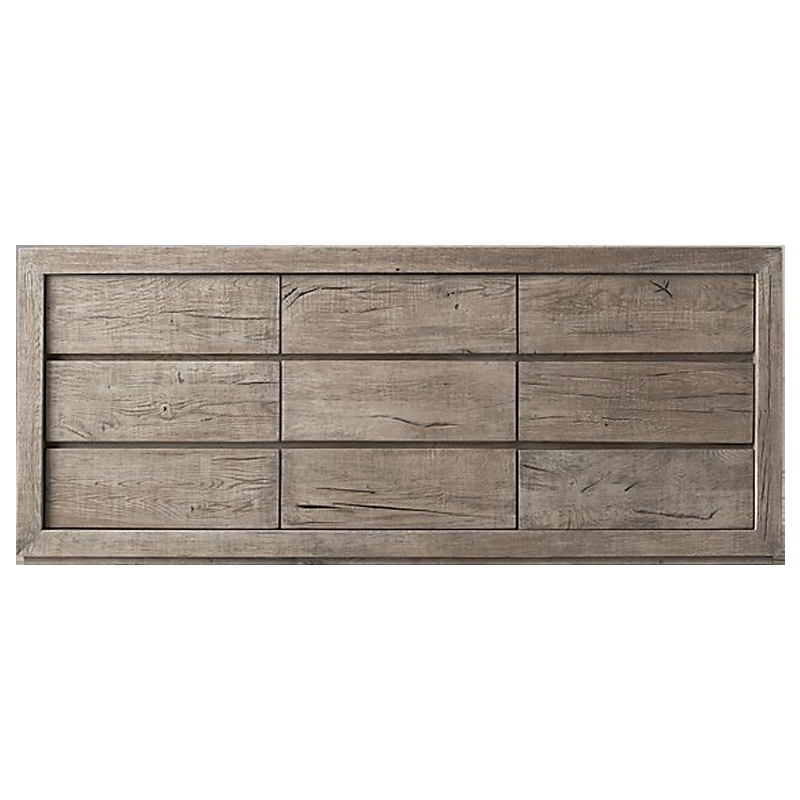 RH RECLAIMED RUSSIAN OAK Комод из дуба 9 ящиков Gray oak Серый Дуб RH RECLAIMED RUSSIAN OAK Комод из дуба 9 ящиков Gray oak Серый Дуб в Твери | Loft Concept