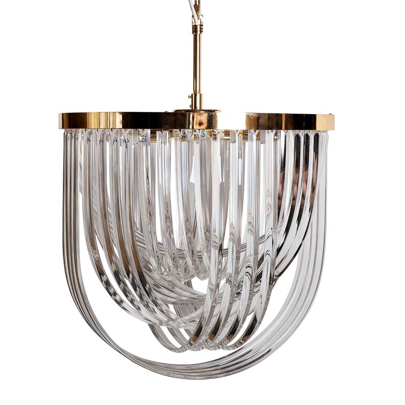 Люстра Retro FROZEN GLASS Chandelier gold Глянцевое золото Люстра Retro FROZEN GLASS Chandelier gold Глянцевое золото в Твери | Loft Concept