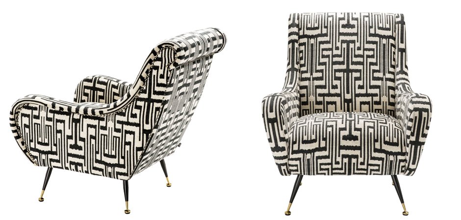 Кресло Eichholtz Chair Giardino Ozbek Black Кресло Eichholtz Chair Giardino Ozbek Black - Loft-Concept в Твери