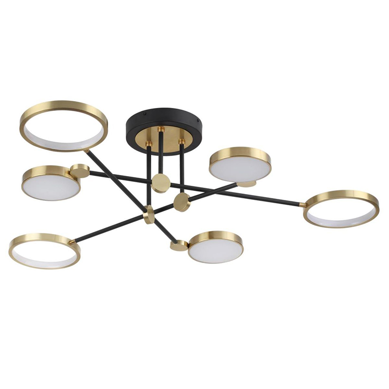 Потолочная люстра Bendik Ceiling Сhandelier A Золотой Черный Белый Потолочная люстра Bendik Ceiling Сhandelier A Золотой Черный Белый в Твери | Loft Concept