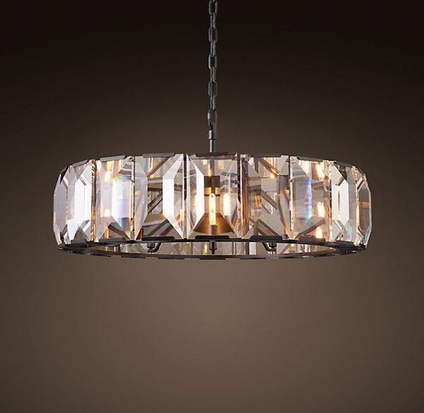 Люстра RH Harlow Crystal Round Chandelier 10 Черный Люстра RH Harlow Crystal Round Chandelier 10 Черный в Твери | Loft Concept