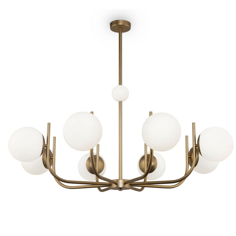 Люстра Felicitat Chandelier 103 Латунь Белый Люстра Felicitat Chandelier 103 Латунь Белый в Твери | Loft Concept