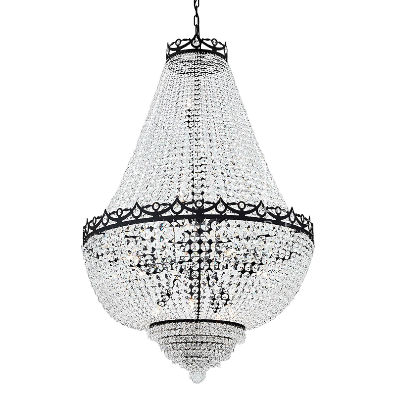 Люстра Fidelma Chandelier Прозрачный Черный Люстра Fidelma Chandelier Прозрачный Черный в Твери | Loft Concept