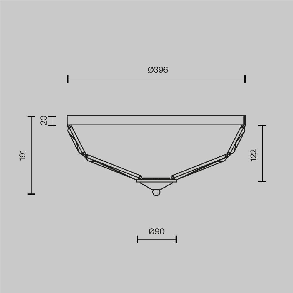 Потолочный светильник Facet E14х4 в Твери