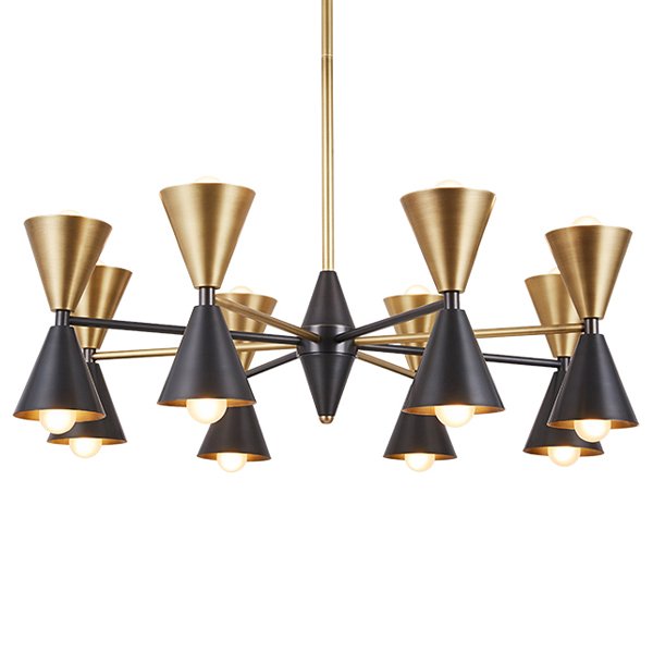 Люстра CAIRO CHANDELIER BLACK AND GOLD Золотой Черный Люстра CAIRO CHANDELIER BLACK AND GOLD Золотой Черный в Твери | Loft Concept