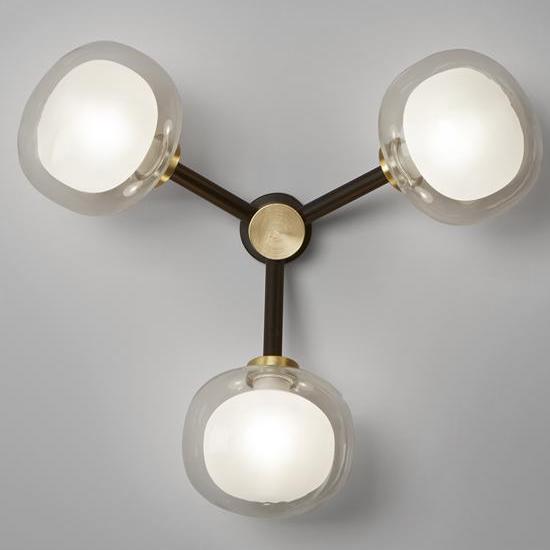 Бра NABILA WALL CEILING LAMP Глянцевое золото Белый Черный Бра NABILA WALL CEILING LAMP Глянцевое золото Белый Черный в Твери | Loft Concept