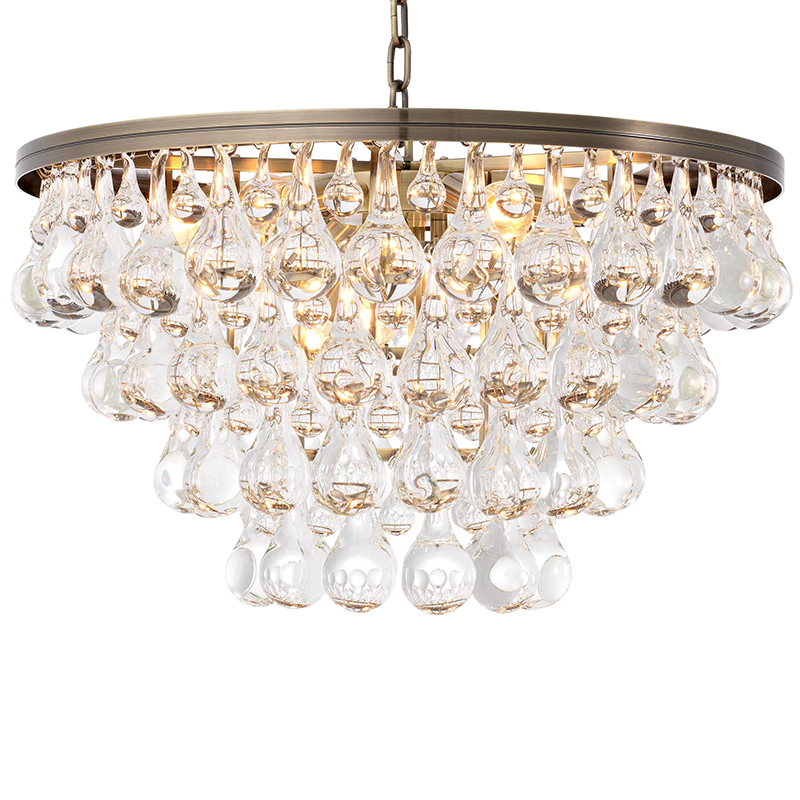 Люстра Eichholtz Chandelier Bolzano Brass Латунь Прозрачное Стекло Люстра Eichholtz Chandelier Bolzano Brass Латунь Прозрачное Стекло в Твери | Loft Concept