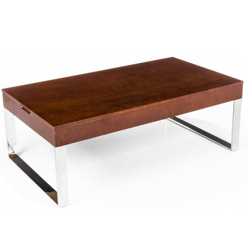Кофейный стол Annecy Coffee Table brown Коричневый Хром Кофейный стол Annecy Coffee Table brown Коричневый Хром в Твери | Loft Concept