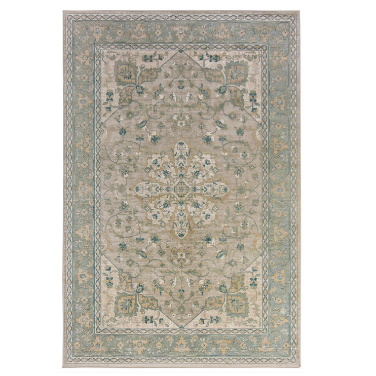 Ковёр из вискозы Indian pattern Symetry Голубой пастельный Ковёр из вискозы Indian pattern Symetry Голубой пастельный в Твери | Loft Concept