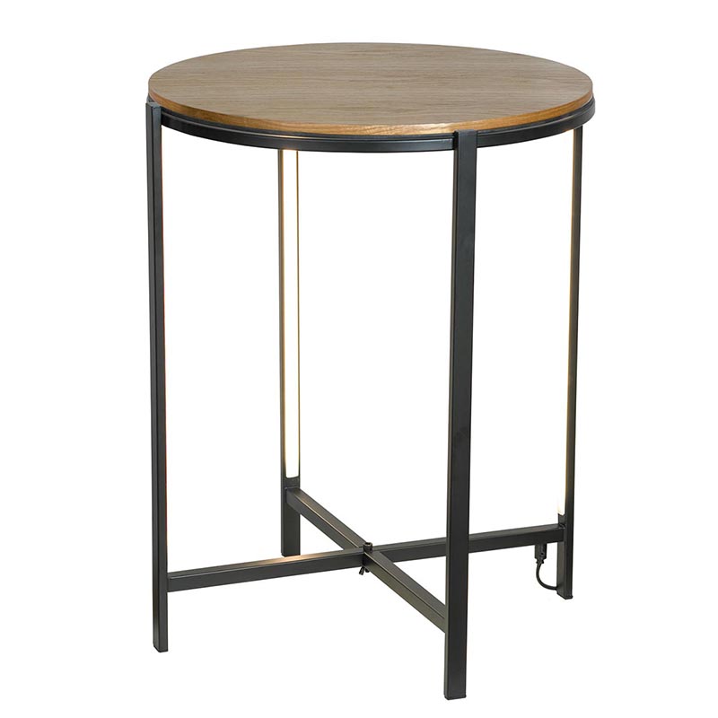 Приставной стол Kelin Side Table Black LED Черный Орех Приставной стол Kelin Side Table Black LED Черный Орех в Твери | Loft Concept