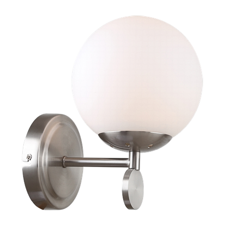 Бра Kyran Nickel Wall Lamp Никель Белый Бра Kyran Nickel Wall Lamp Никель Белый в Твери | Loft Concept