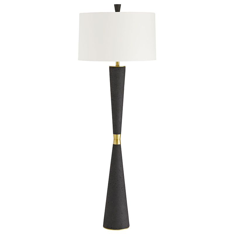 Торшер Arteriors GROM FLOOR LAMP Золотой Белый Черный Торшер Arteriors GROM FLOOR LAMP Золотой Белый Черный в Твери | Loft Concept