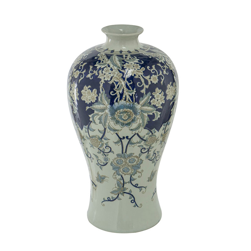 Ваза Blue & White Ornament Vase 62 Белый Синий Ваза Blue & White Ornament Vase 62 Белый Синий в Твери | Loft Concept