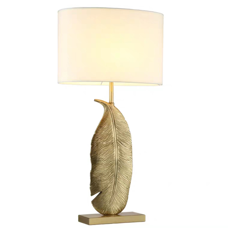 Настольная лампа Leaf Brass Table Lamp Золотой Белый Черный Настольная лампа Leaf Brass Table Lamp Золотой Белый Черный в Твери | Loft Concept