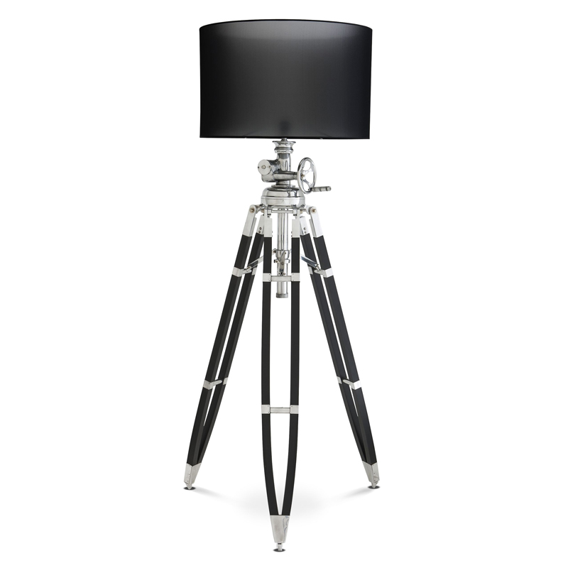 Торшер Eichholtz Floor Lamp Royal Marine Black Черный Алюминий Торшер Eichholtz Floor Lamp Royal Marine Black Черный Алюминий в Твери | Loft Concept
