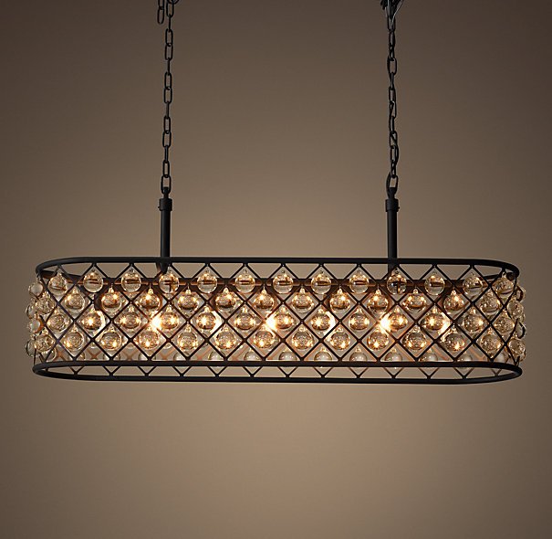 Люстра RH Spencer Rectangular Chandelier 100 Черный Люстра RH Spencer Rectangular Chandelier 100 Черный в Твери | Loft Concept