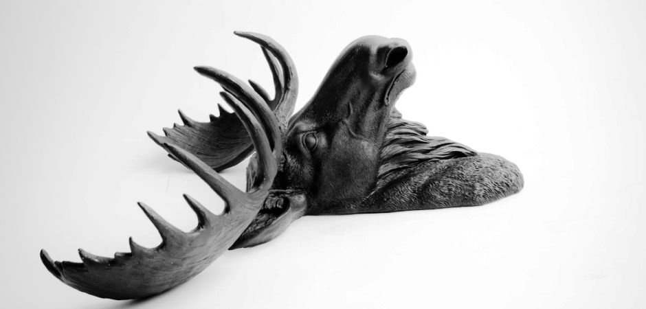 Голова лося - Черная - фото №1