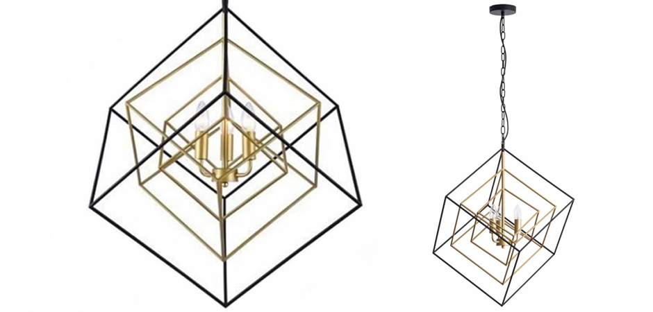 Светильник CUBIST Pendant Black and Gold 3 lamp Светильник CUBIST Pendant Black and Gold 3 lamp - Loft-Concept в Твери