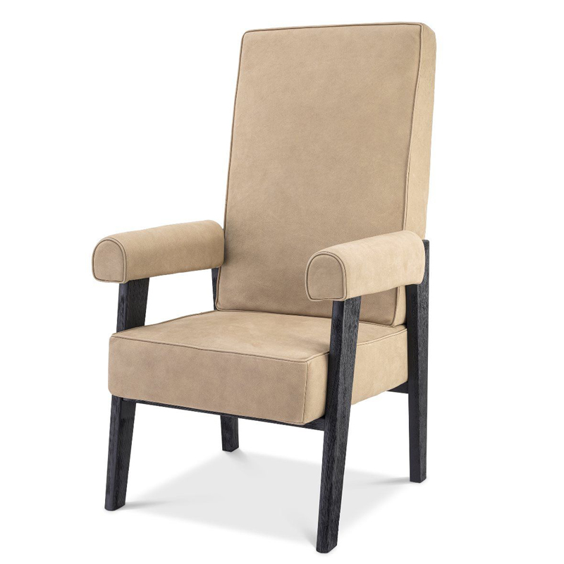 Кресло Eichholtz Chair Milo High Черный Бежевый Кресло Eichholtz Chair Milo High Черный Бежевый в Твери | Loft Concept