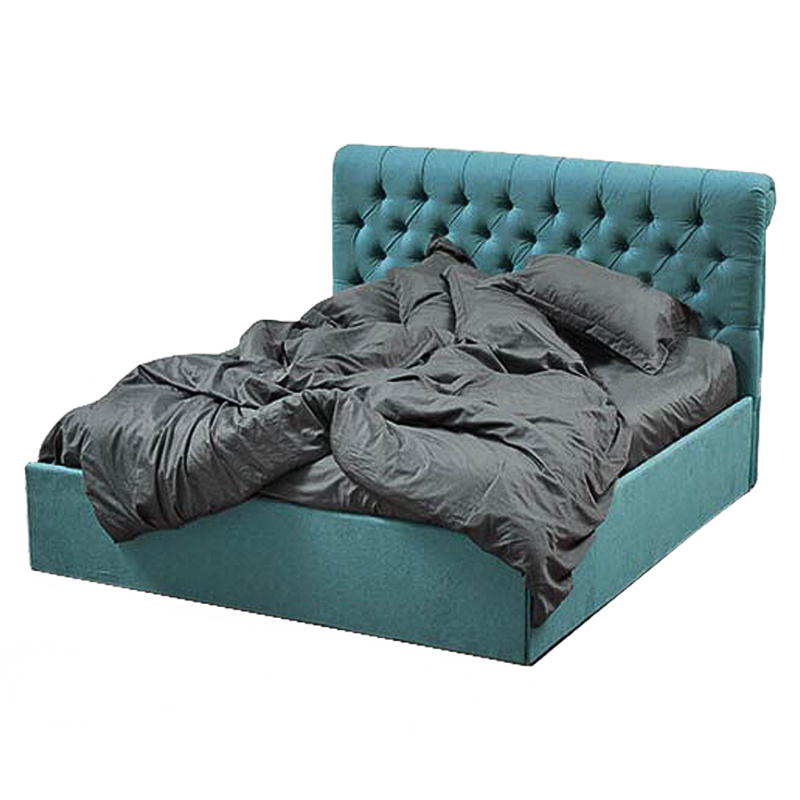 Кровать Turquoise Capitone Bed Бирюзовый Кровать Turquoise Capitone Bed Бирюзовый в Твери | Loft Concept