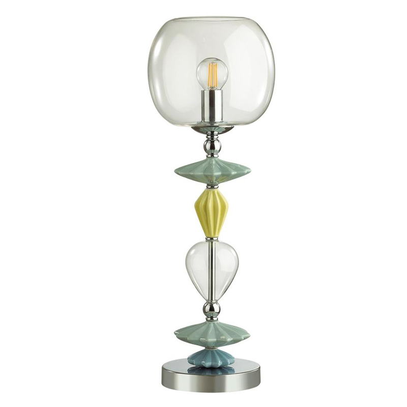 Настольная лампа Iris Glass Table lamp Candy chrome Прозрачный (Transparent) Желтый Зеленый Хром Голубой Настольная лампа Iris Glass Table lamp Candy chrome Прозрачный (Transparent) Желтый Зеленый Хром Голубой в Твери | Loft Concept