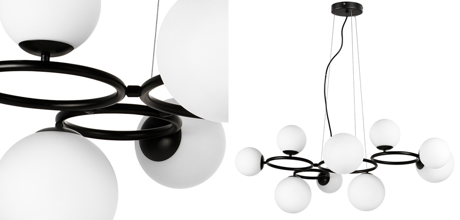 Люстра Bubbles on 4 Rings Chandelier Black Люстра Bubbles on 4 Rings Chandelier Black - Loft-Concept в Твери