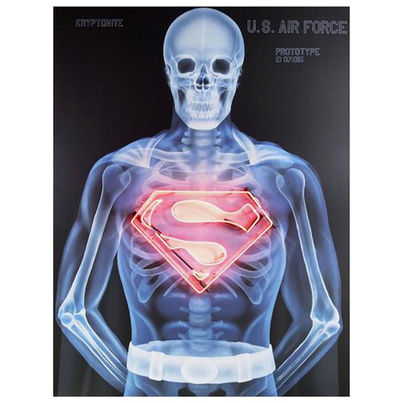 Дизайнерский Неоновый Постер Супермен Superman Skeleton Мульти Дизайнерский Неоновый Постер Супермен Superman Skeleton Мульти в Твери | Loft Concept