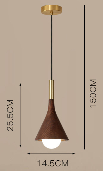 Подвесной светильник с деревянным корпусом конусообразной формы TAPIO Walnut Подвесной светильник с деревянным корпусом конусообразной формы TAPIO Walnut в Твери