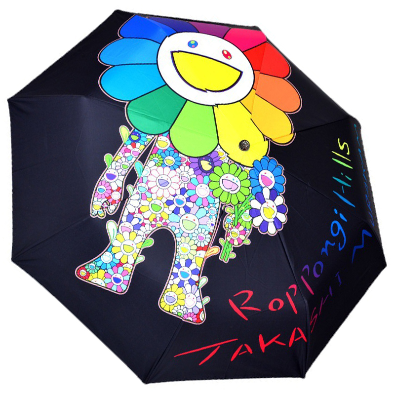 Зонт раскладной TAKASHI MURAKAMI дизайн 005 Черный цвет Черный Мульти в Твери | Loft Concept 