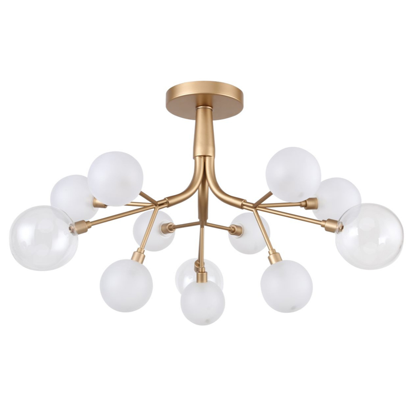 Потолочный Светильник Berries Chandelier White матовое золото Прозрачный Прозрачный белый Потолочный Светильник Berries Chandelier White матовое золото Прозрачный Прозрачный белый в Твери | Loft Concept