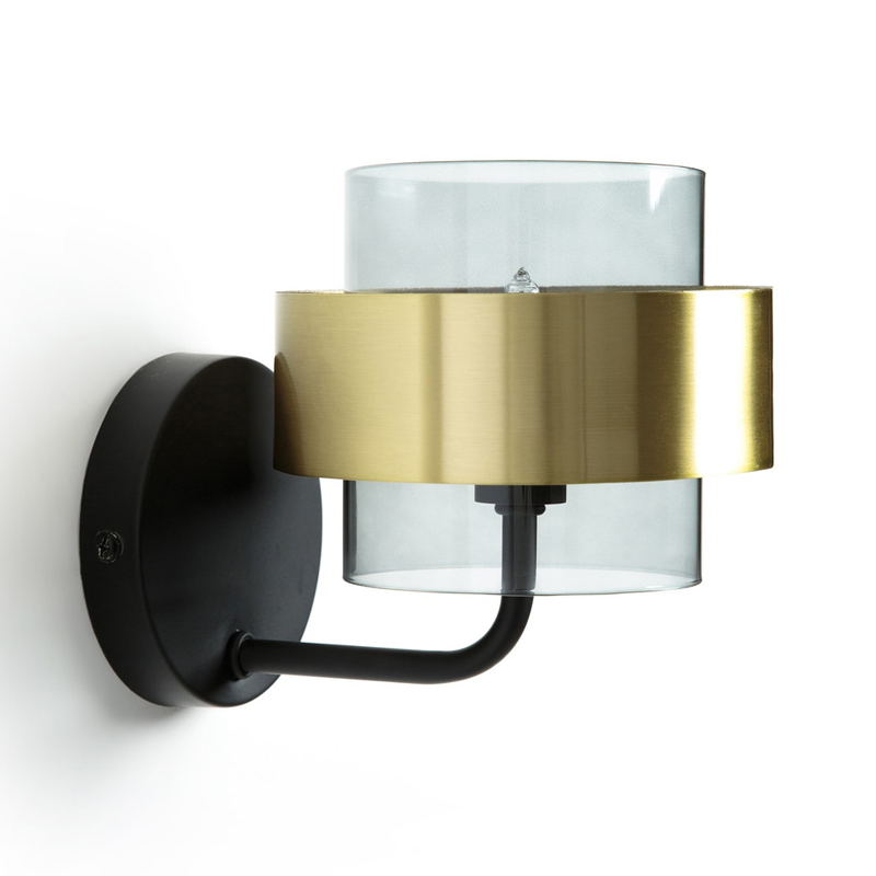 Бра Truvor Sconce Стекло Смок Латунь Черный Бра Truvor Sconce Стекло Смок Латунь Черный в Твери | Loft Concept