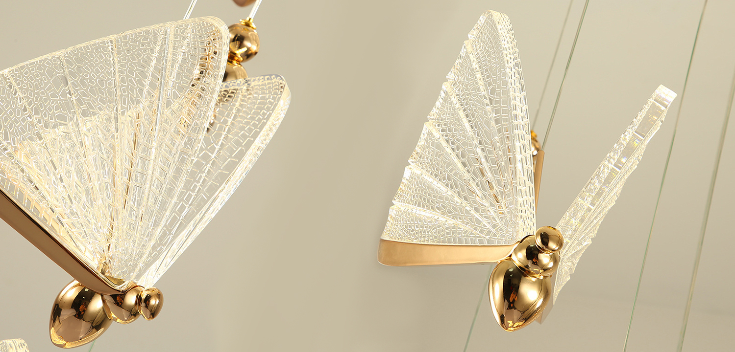 Люстра Glass butterfly chandelier A - фото