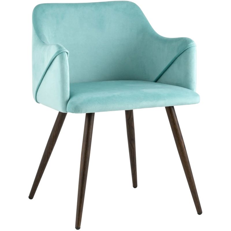 Стул Monarch Chair Бирюзовый Велюр Бирюзовый Коричневый Стул Monarch Chair Бирюзовый Велюр Бирюзовый Коричневый в Твери | Loft Concept