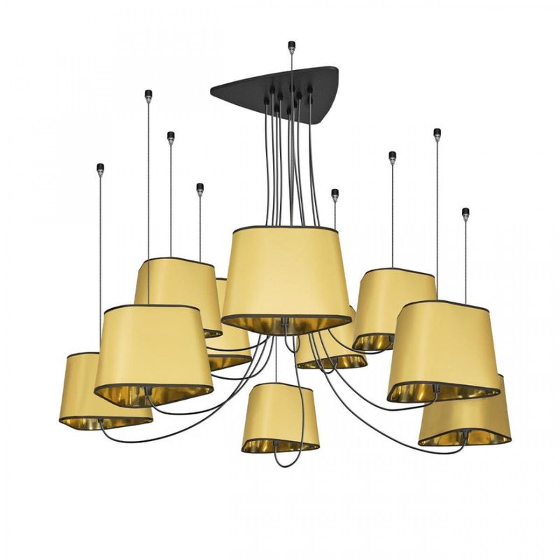 Люстра Designheure Lighting Gold 10 плафонов Золотой Черный Люстра Designheure Lighting Gold 10 плафонов Золотой Черный в Твери | Loft Concept