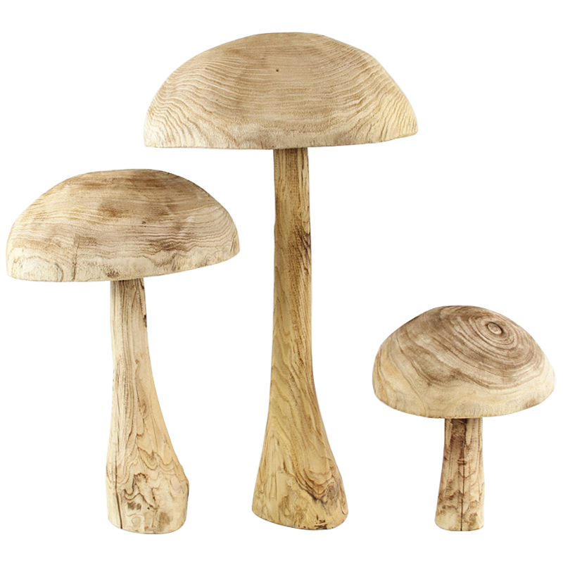 Декоративные деревянные статуэтки Грибы Wooden Mushrooms Древесина Декоративные деревянные статуэтки Грибы Wooden Mushrooms Древесина в Твери | Loft Concept