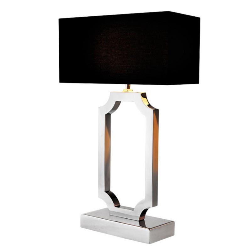 Настольная лампа Maureen Table Lamp Хром Черный Настольная лампа Maureen Table Lamp Хром Черный в Твери | Loft Concept