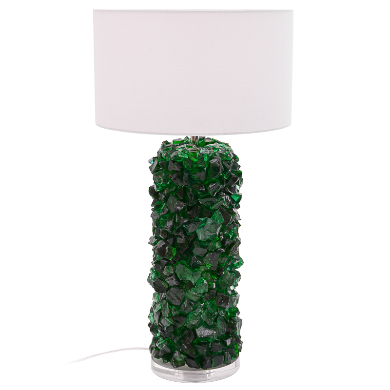 Настольная лампа Enide Green Table Lamp с абажуром Зеленый Белый Прозрачный Настольная лампа Enide Green Table Lamp с абажуром Зеленый Белый Прозрачный в Твери | Loft Concept