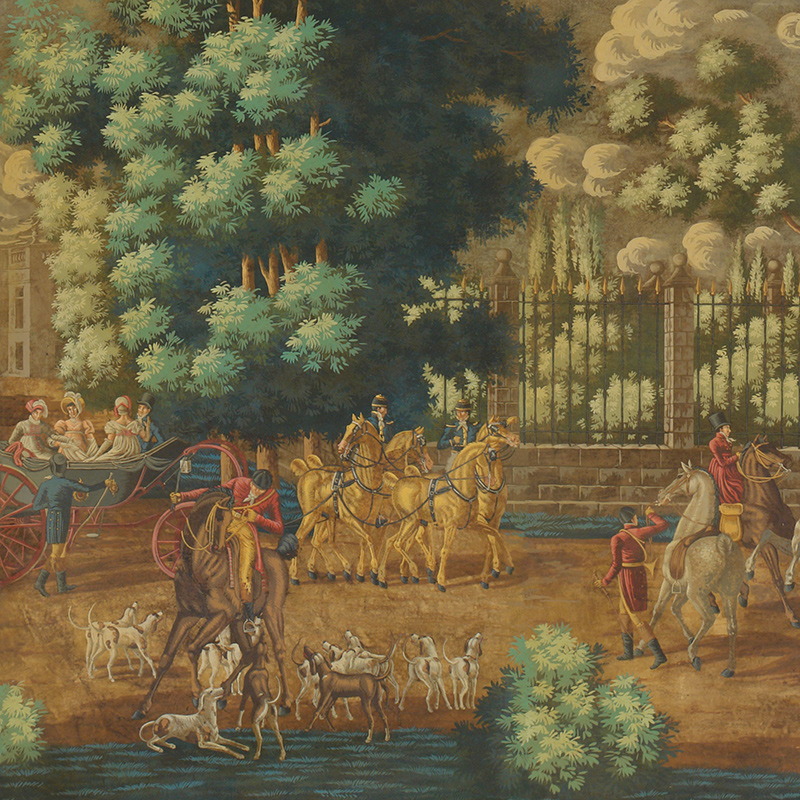 Обои ручная роспись La Chasse de Compiègne Jacquemart on antique Обои ручная роспись La Chasse de Compiègne Jacquemart on antique в Твери | Loft Concept
