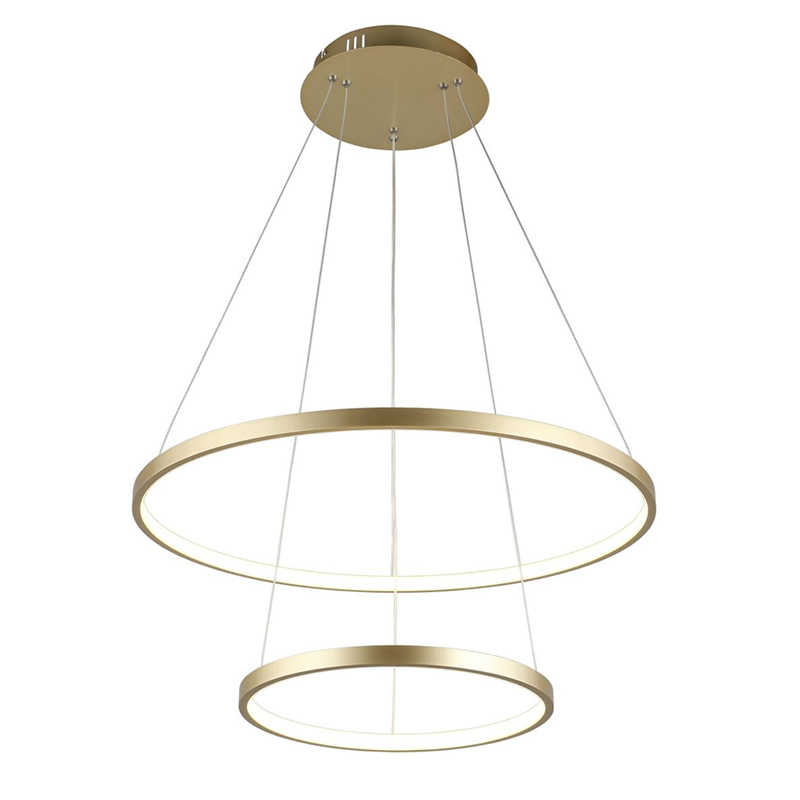 Люстра Ring Horizontal Double Gold Золотой Люстра Ring Horizontal Double Gold Золотой в Твери | Loft Concept