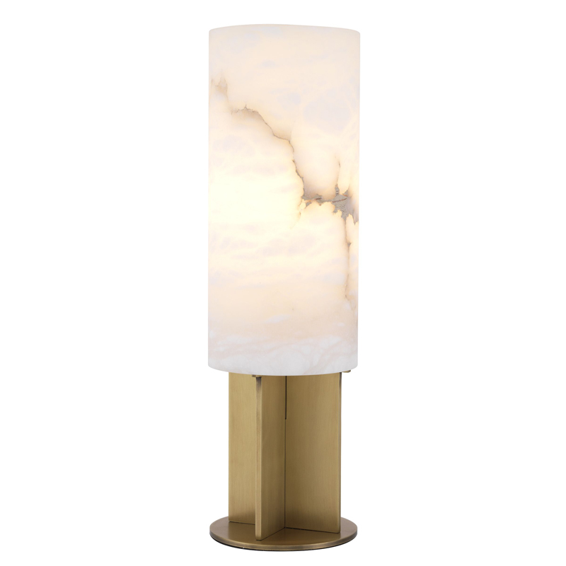 Настольная лампа Eichholtz Table Lamp Giorgina Латунь Античная полированная Белый Настольная лампа Eichholtz Table Lamp Giorgina Латунь Античная полированная Белый в Твери | Loft Concept