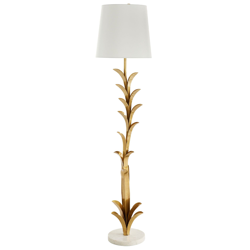 Торшер Arteriors ABBOTT FLOOR LAMP Латунь Белый Торшер Arteriors ABBOTT FLOOR LAMP Латунь Белый в Твери | Loft Concept